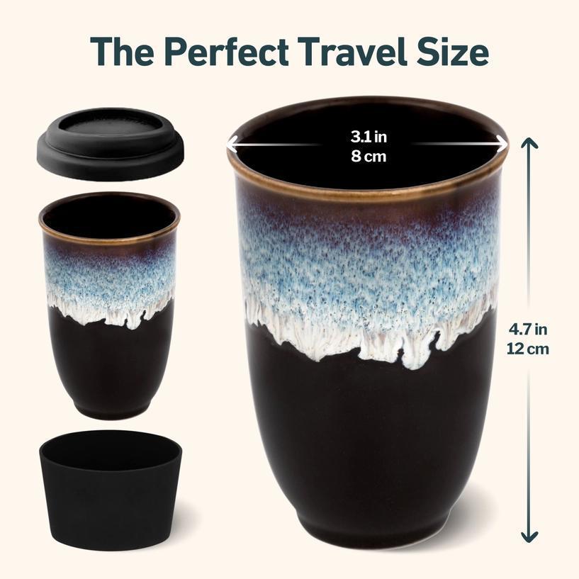 Monsoon 12 oz Ceramic Travel Mug