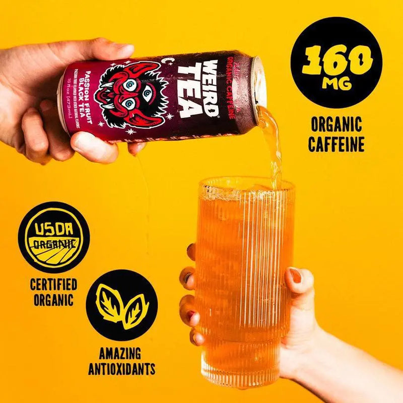 Organic Passion Fruit Black Iced Tea 16oz Can