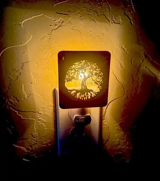 Tree Of Life Light Sensor Wall Plug In Night Light
