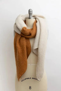 Cozy Colorblock Scarf – Double-Tone Comfort