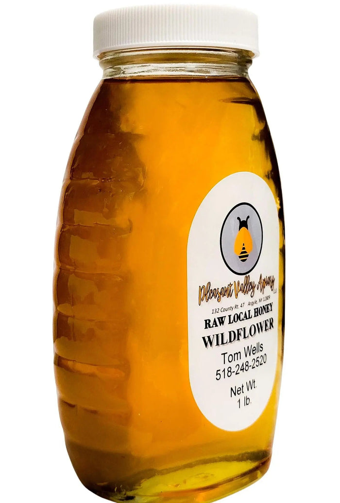 1 lb. Raw Wildflower Honey in Glass Jar - My SensibiliTeas - raw honey from Pleasant Valley Apiary