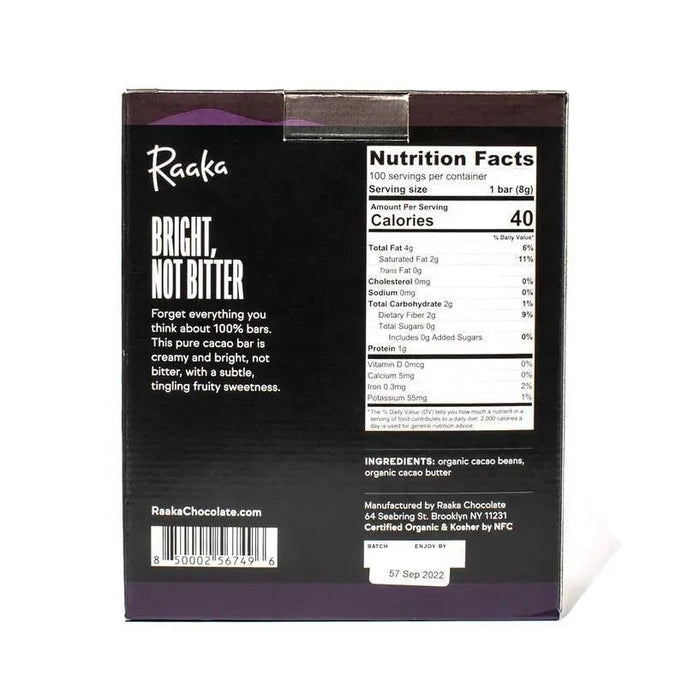 100% Cacao Mini Chocolate Bars - My SensibiliTeas-mini chocolate bar from Raaka Chocolate