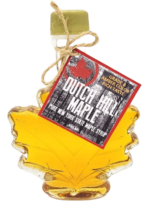 100 ml Maple Syrup in Glass Leaf Bottle - My SensibiliTeas - giftable maple syrup from Dutch Hill Maple