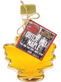 100 ml Maple Syrup in Glass Leaf Bottle - My SensibiliTeas - giftable maple syrup from Dutch Hill Maple