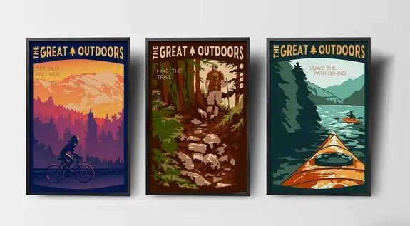 11x17 Great Outdoors Poster - My SensibiliTeas - vintage travel poster artwork from Lionheart Graphics
