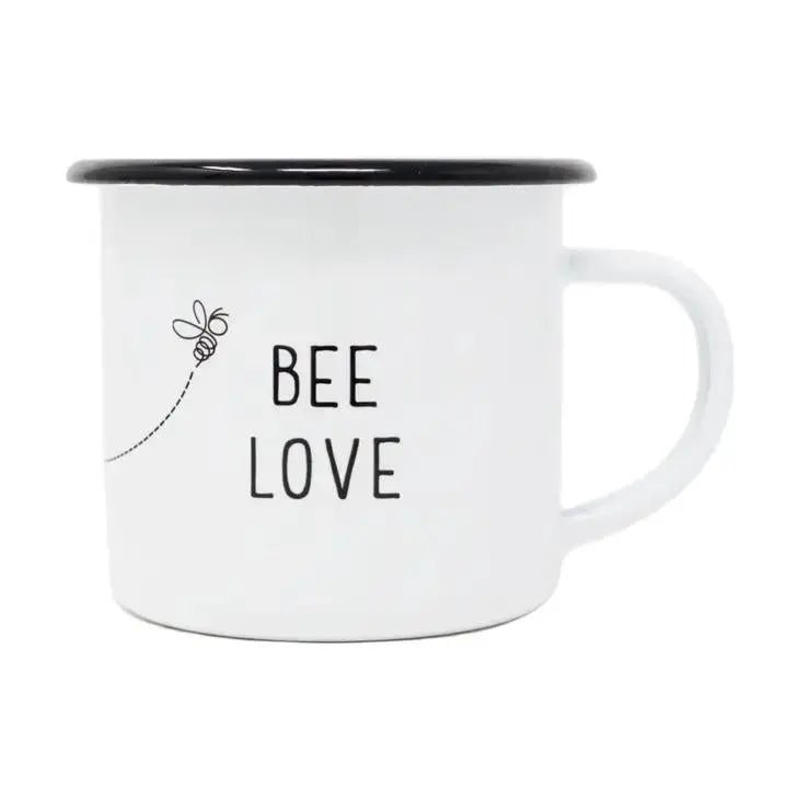 12 oz Enamel Bee Love Mug - My SensibiliTeas - enamel mug from Sister Bee's