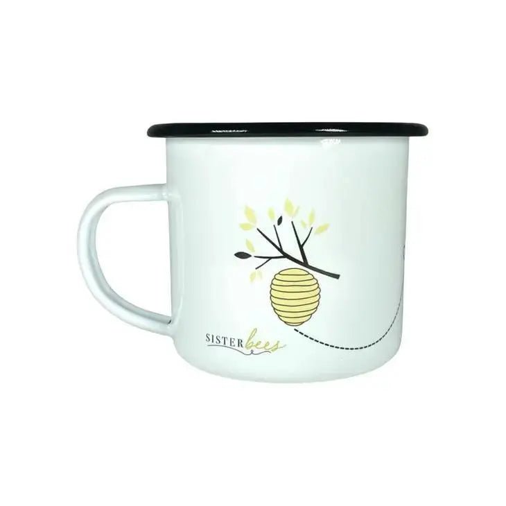 12 oz Enamel Mama Bee Mug - My SensibiliTeas - enamel mug from Sister Bee's