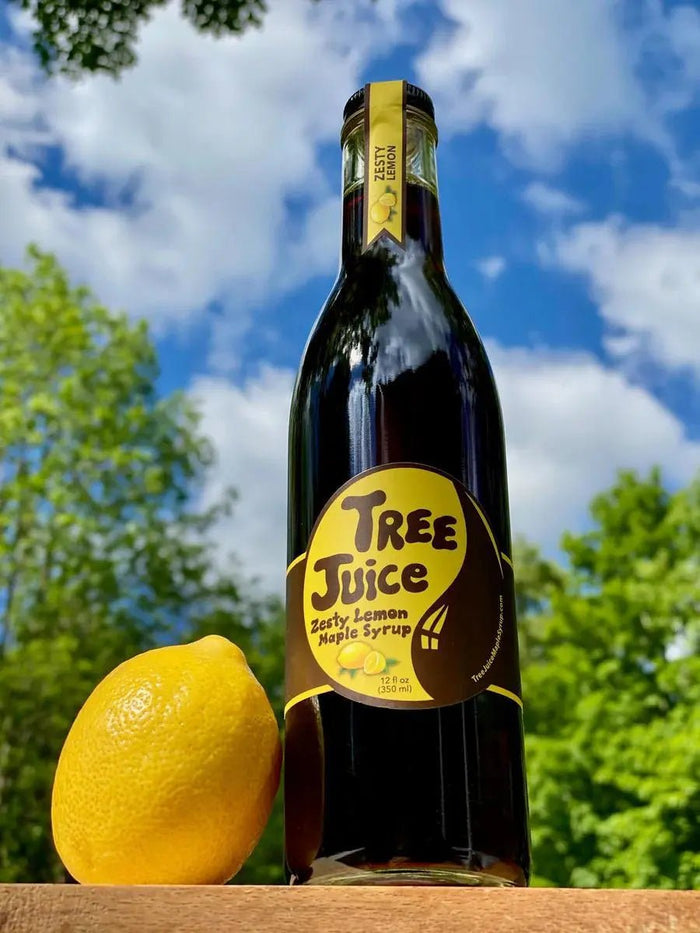 12 oz Zesty Lemon Infused Tree Juice Maple Syrup - My SensibiliTeas - New York Maple Syrup from Tree Juice
