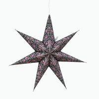 Black and Pink Cathedral Star Lantern