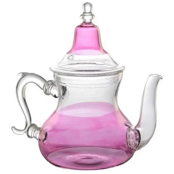 Pink Glass Moroccan Teapot
