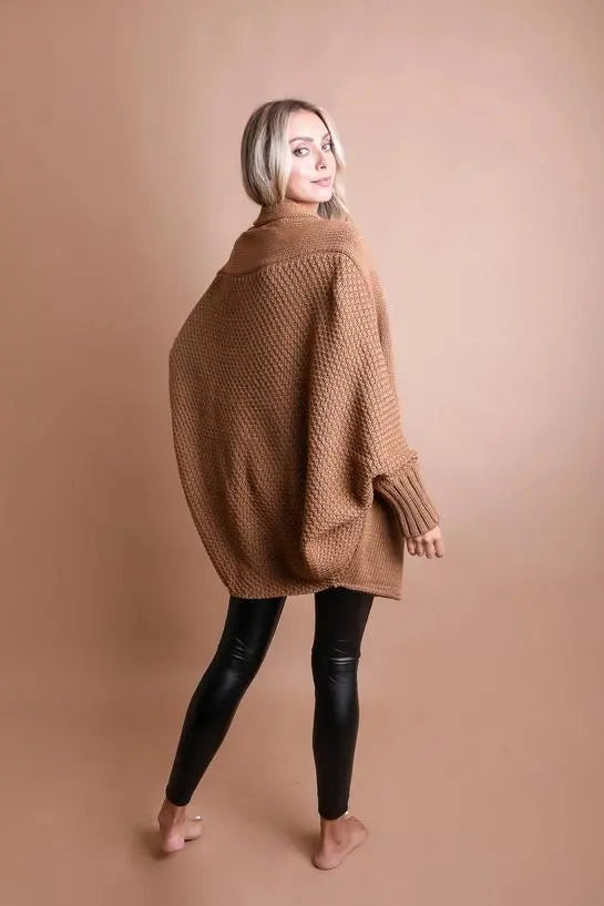Bat Sleeve Knit Cardigan