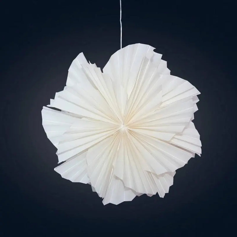 16 Inch Frosted Mylar Snowflake Hanging Light
