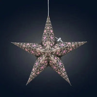 Turquoise and Violet Cathedral Star Lantern
