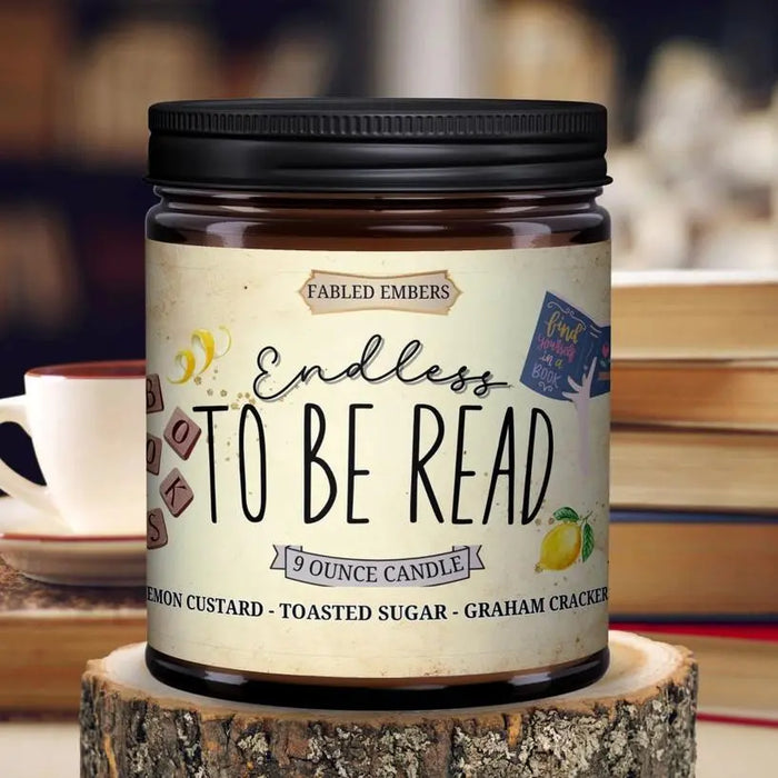 Endless To Be Read 9 oz Book Lovers Lemon Square Scented Coconut Soy Candle