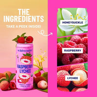 Raspberry Lychee Sparkling Prebiotic + Probiotic Drink