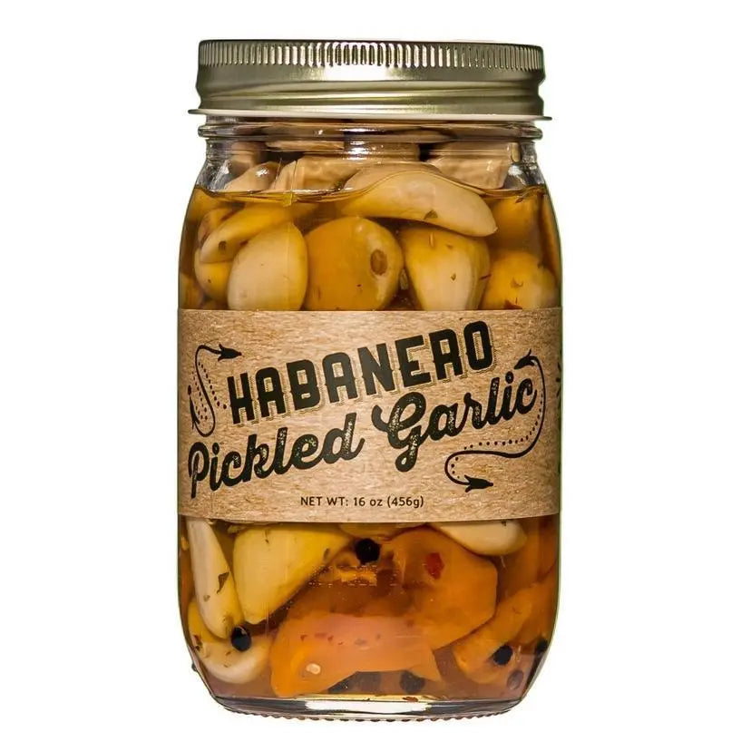 Habanero Pickled Garlic - 16 oz