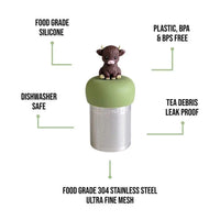 Brown Baby Cow Floating Tea Steeper