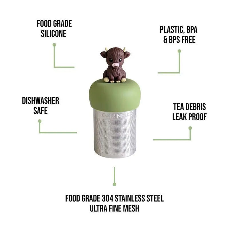 Brown Baby Cow Floating Tea Steeper