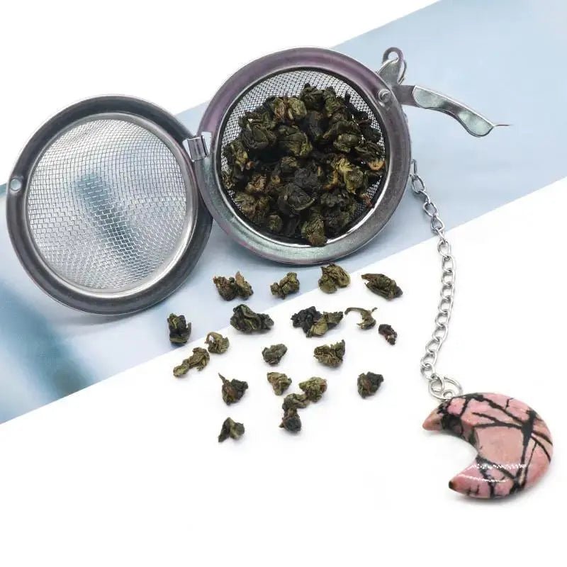 2 - Inch Tea Infuser with Moon Charm - My SensibiliTeas - Crystal Moon Tea Ball Infuser from SensibiliTeas