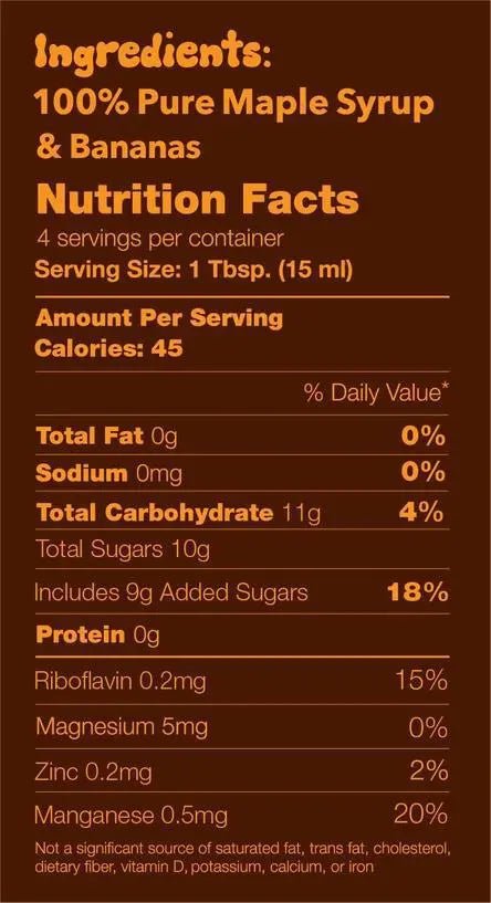 2 oz Banana Infused Tree Juice Maple Syrup - My SensibiliTeas - New York Maple Syrup from Tree Juice