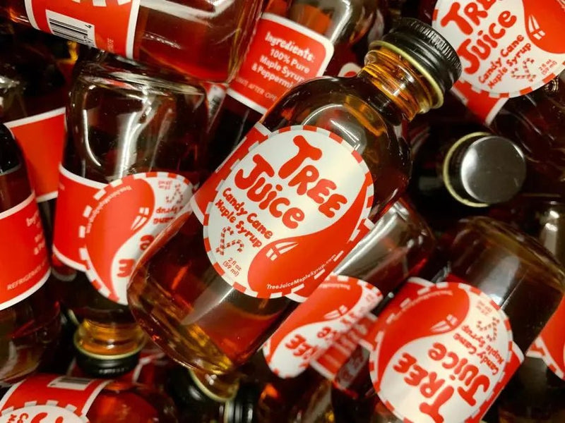 2 oz Candy Cane Infused Tree Juice Maple Syrup - My SensibiliTeas - New York Maple Syrup from Tree Juice