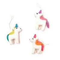 Felted Unicorn Ornament