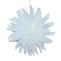 24 Inch White Frosted Mylar Snowflake Lantern Light - My SensibiliTeas - home decor from Artschatz
