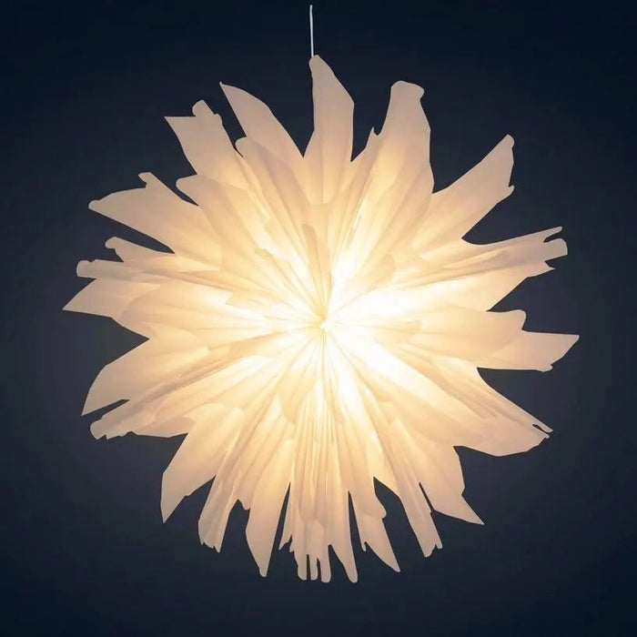 24 Inch White Frosted Mylar Snowflake Lantern Light - My SensibiliTeas - home decor from Artschatz