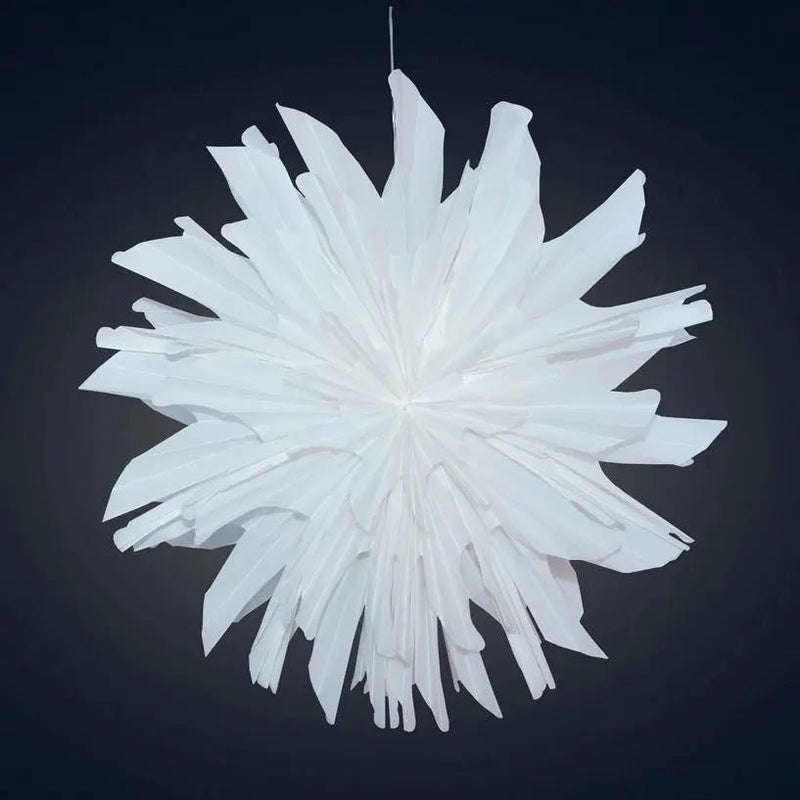 24 Inch White Frosted Mylar Snowflake Lantern Light - My SensibiliTeas - home decor from Artschatz