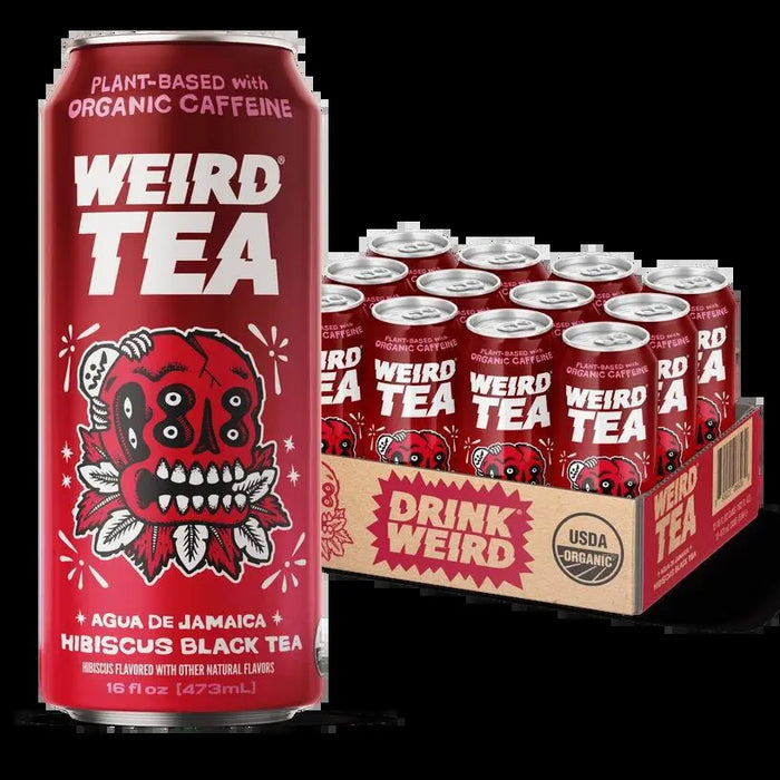 Organic Agua De Jamaica Hibiscus Black Tea 16 oz Can
