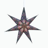 Black and Pink Cathedral Star Lantern