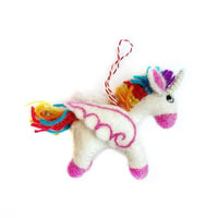 Felted Unicorn Ornament