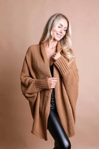 Bat Sleeve Knit Cardigan