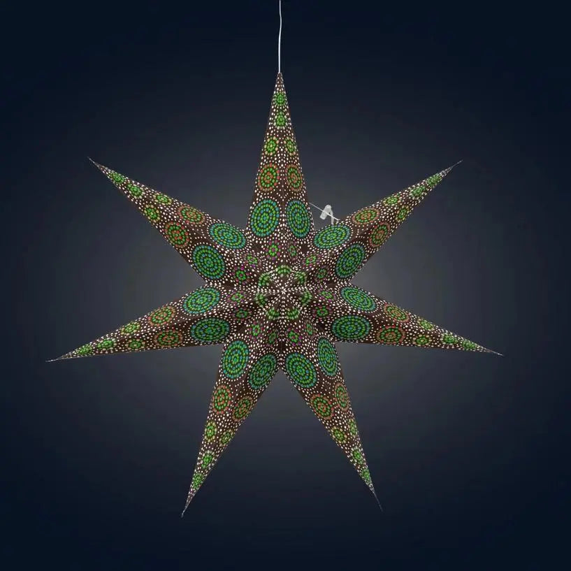 Kaleidoscope Star Lantern - 7 Point, 23 inch