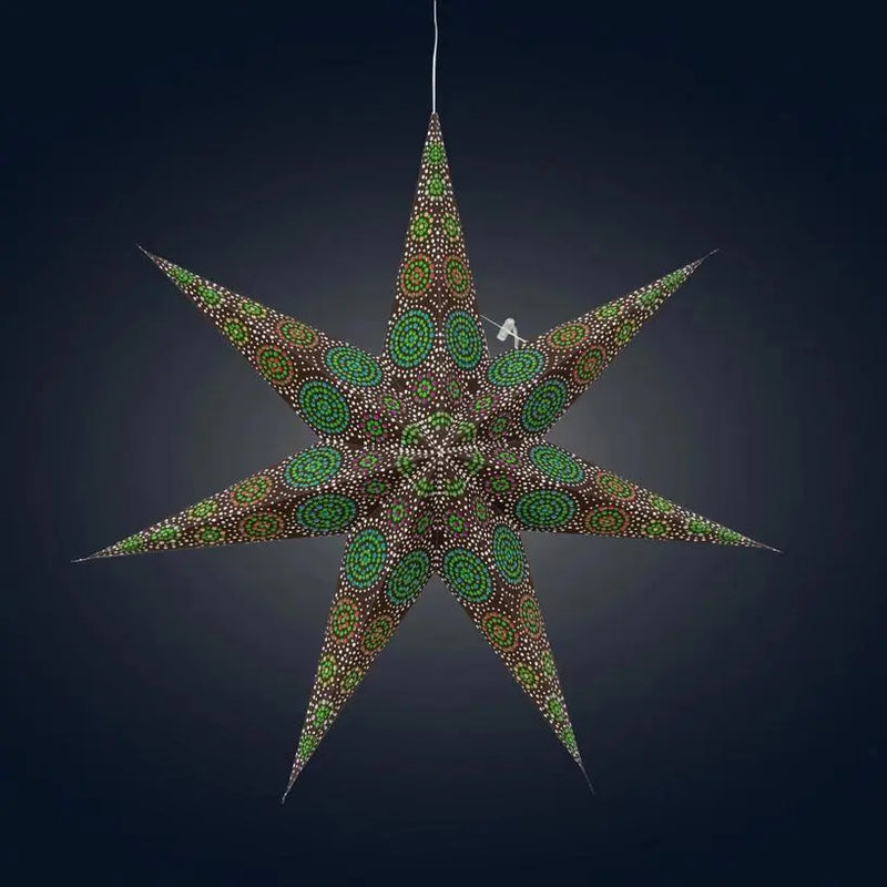 Kaleidoscope Star Lantern - 7 Point, 23 inch