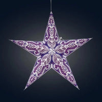 Phoenix ~ 5  Pointer, 24", Violet Paper Star Lantern Light