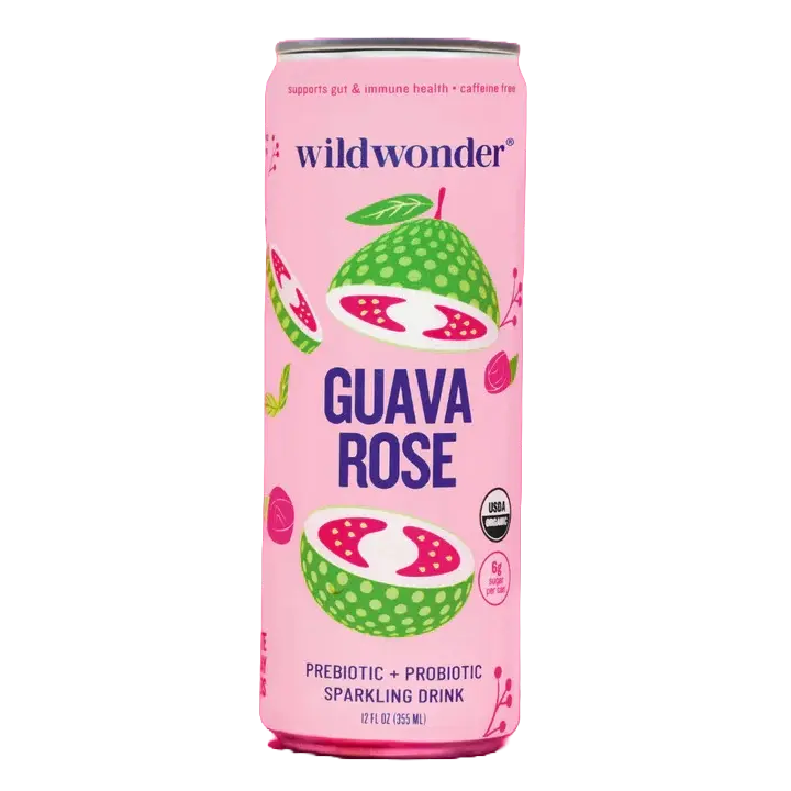 Guava Rose Sparkling Probiotic and Prebiotic
