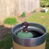 Brown Baby Cow Floating Tea Steeper