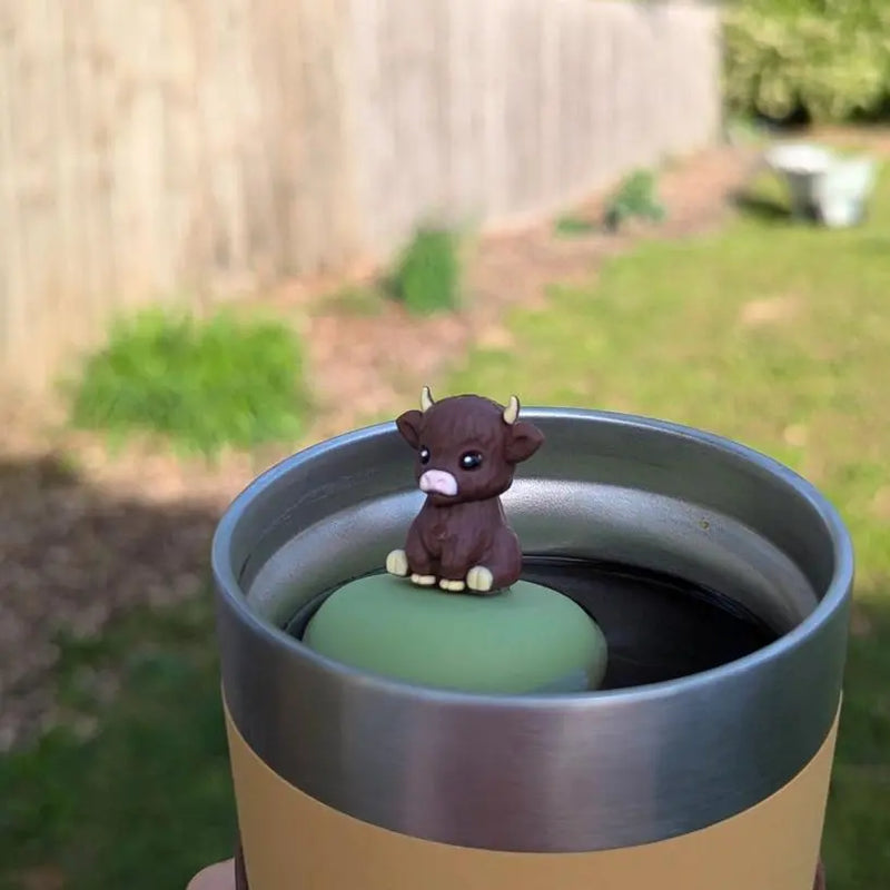 Brown Baby Cow Floating Tea Steeper