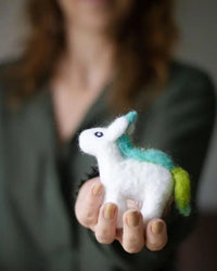 Felted Unicorn Ornament