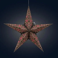 Black and Pink Cathedral Star Lantern