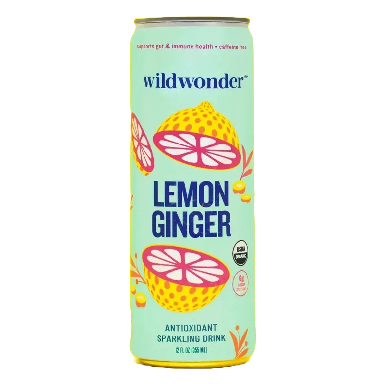 Lemon Ginger Sparkling Antioxidant Drink
