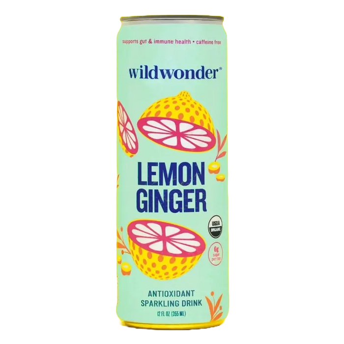 Lemon Ginger Sparkling Antioxidant Drink
