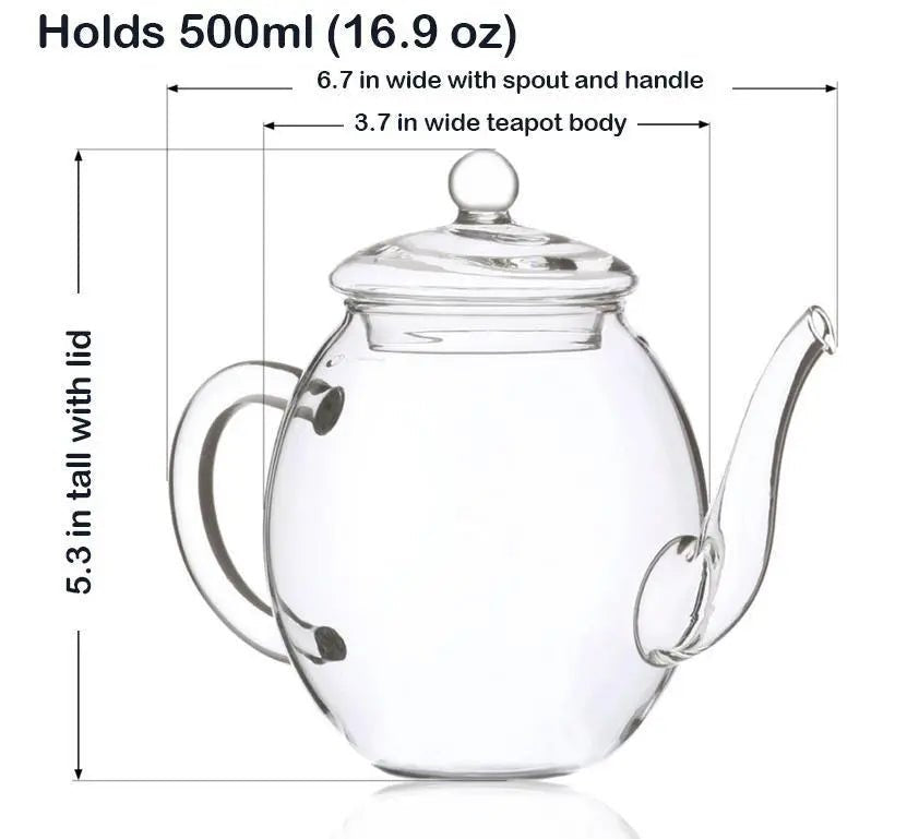 500 ml Glass Teapot - My SensibiliTeas - glass teapot from Creano