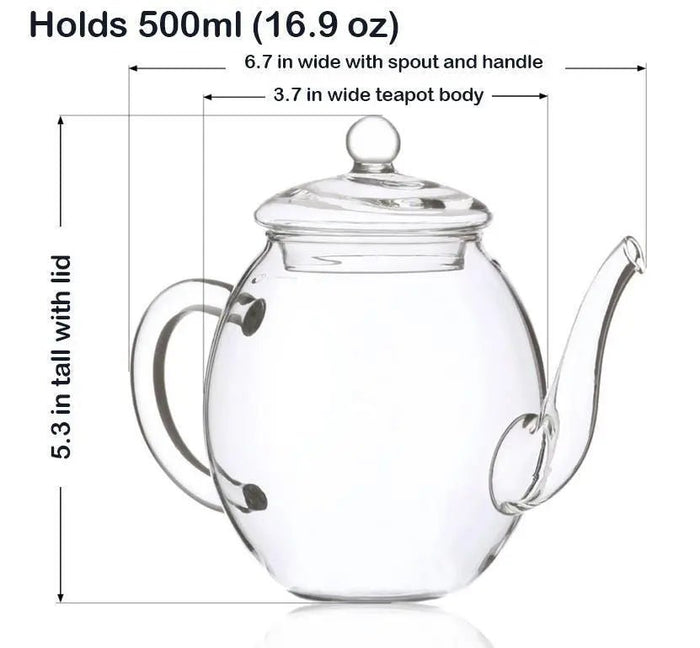 500 ml Glass Teapot - My SensibiliTeas - glass teapot from Creano