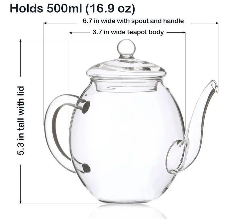 500 ml Glass Teapot - My SensibiliTeas - glass teapot from Creano