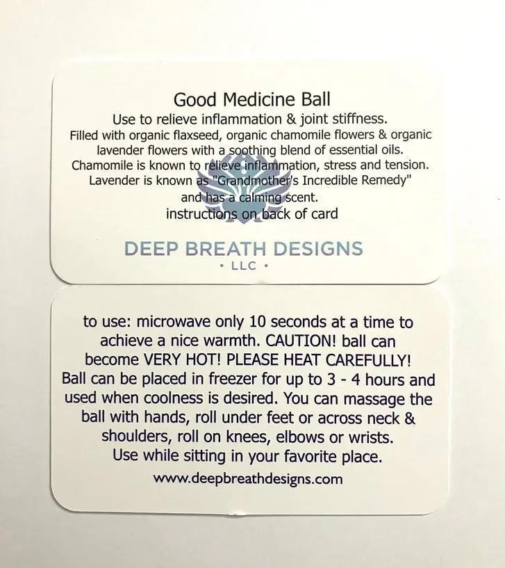 Good Medicine Ball Deep Breath Design's