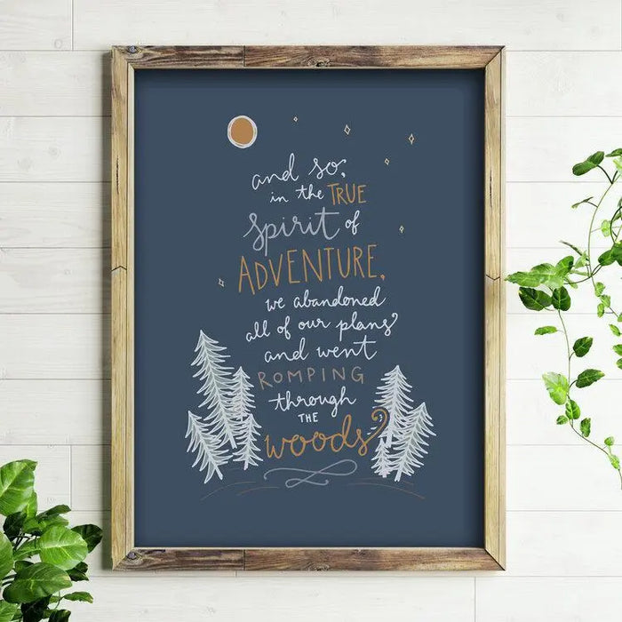 Romping Through The Woods Art Print