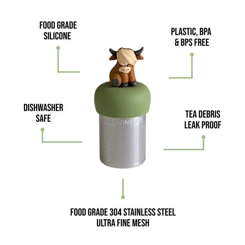 Highland Cow Floating Tea Steeper