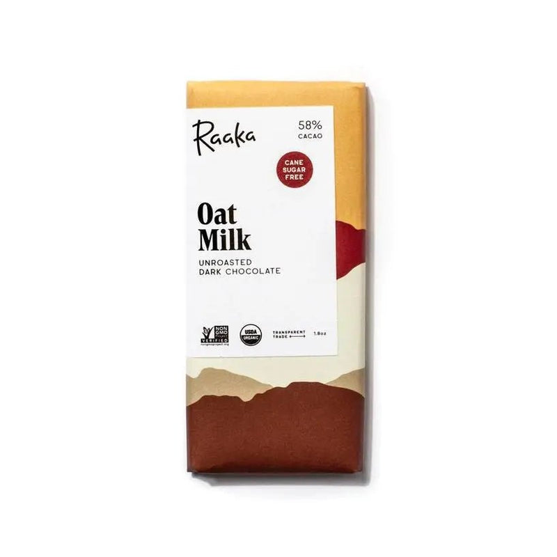 58% Oat Milk Chocolate Bar - My SensibiliTeas - Unroasted Chocolate Bar from Raaka Chocolate